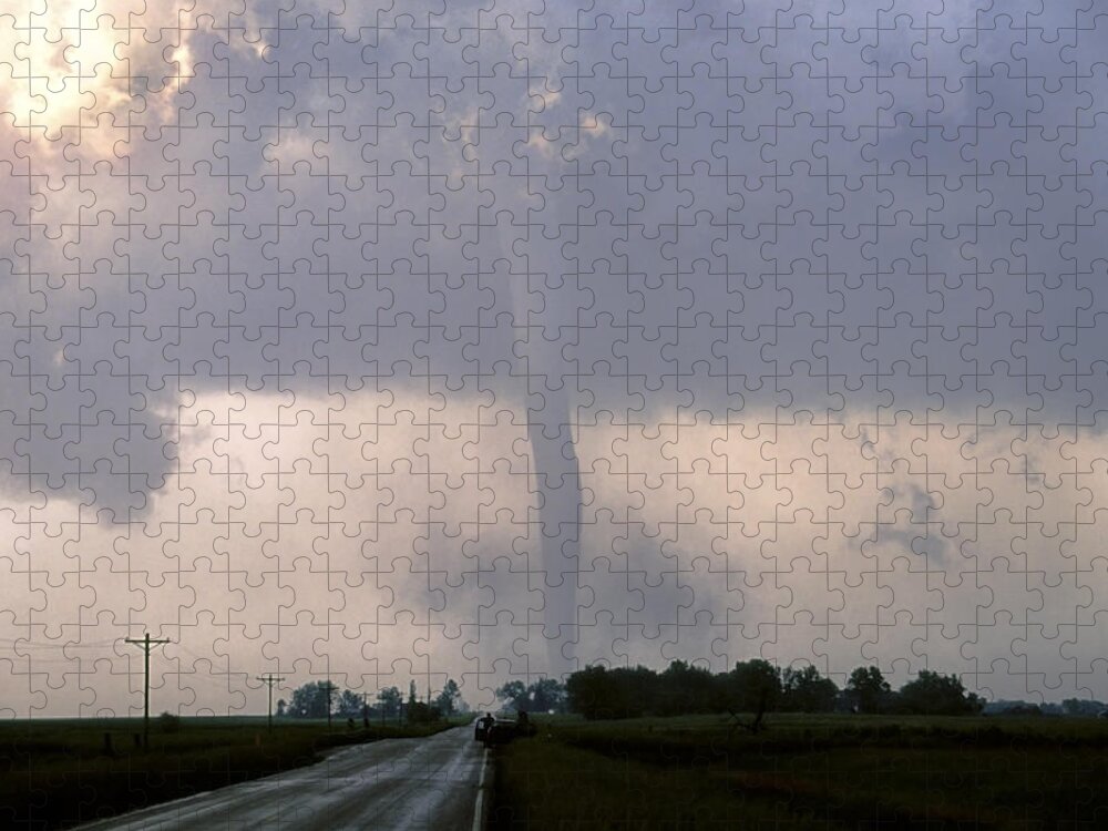 Tornado Jigsaw Puzzle featuring the photograph Manchester Tornado 2 of 6 by Jason Politte
