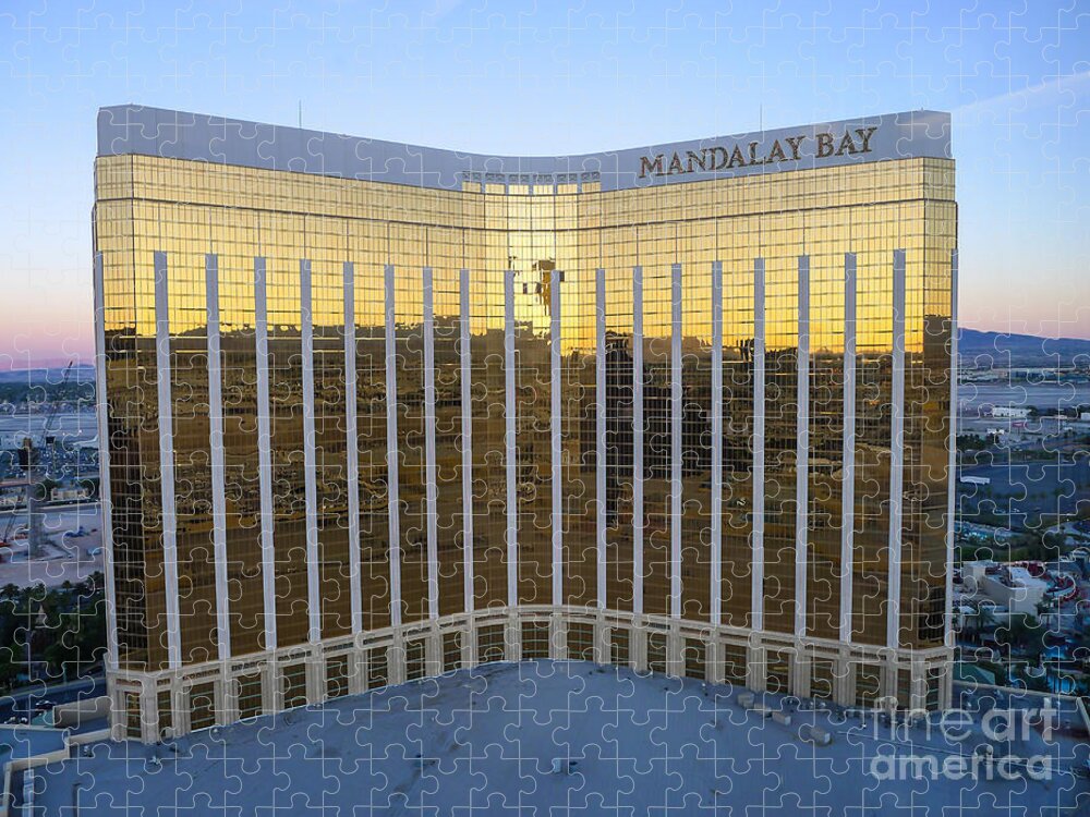 Nevada Jigsaw Puzzle featuring the photograph Mandalay Bay Resort and Casino by Edward Fielding