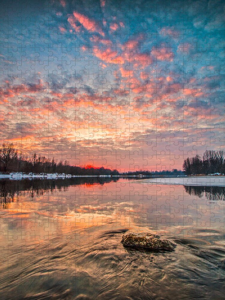 Landscape Jigsaw Puzzle featuring the photograph Marble sky II by Davorin Mance