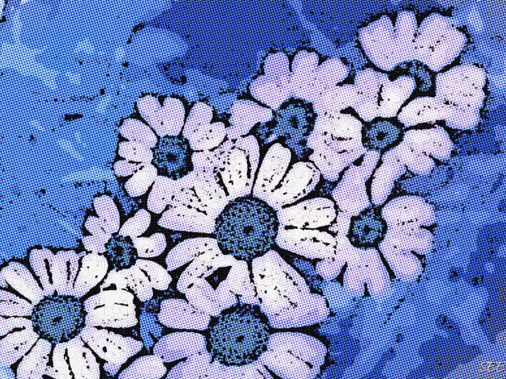 Flower Jigsaw Puzzle featuring the photograph March of the Daisies by Susan Eileen Evans