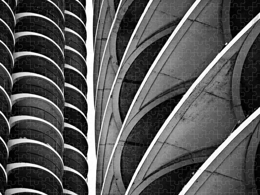 Windows Jigsaw Puzzle featuring the photograph Marina City Chicago 2 by Niels Nielsen