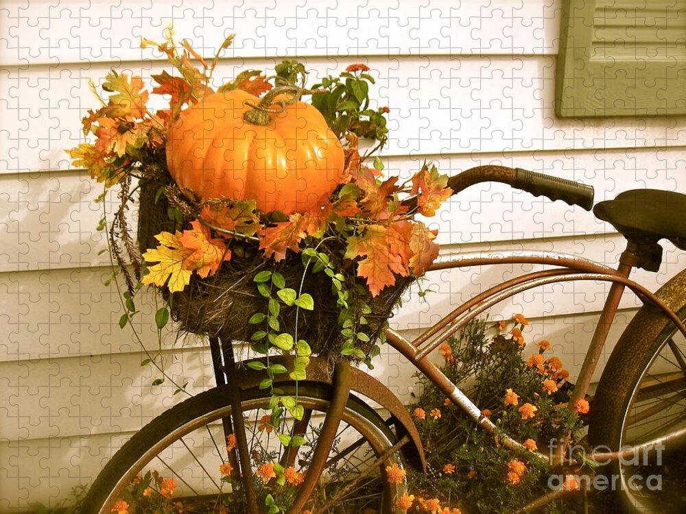 Rusty Bicycle Jigsaw Puzzle featuring the photograph Mary's Bike by Nancy Patterson