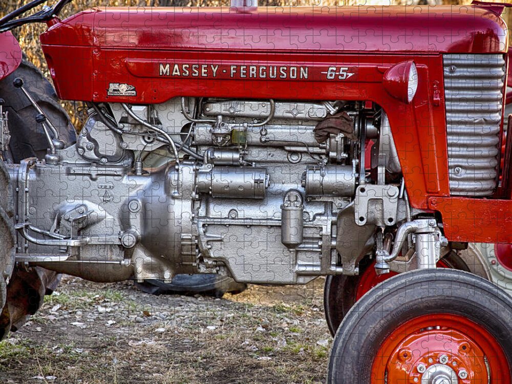 Tractor Jigsaw Puzzle featuring the photograph Massey - Feaguson 65 Engine by James BO Insogna