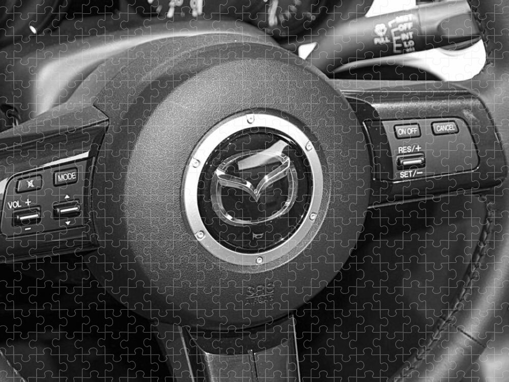 Mazda Jigsaw Puzzle featuring the photograph Mazda Wheel by Valentino Visentini
