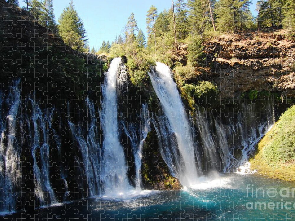 Mcarthur-burney Falls Memorial State Park Jigsaw Puzzle featuring the photograph McArthur-Burney Falls 1 by Debra Thompson