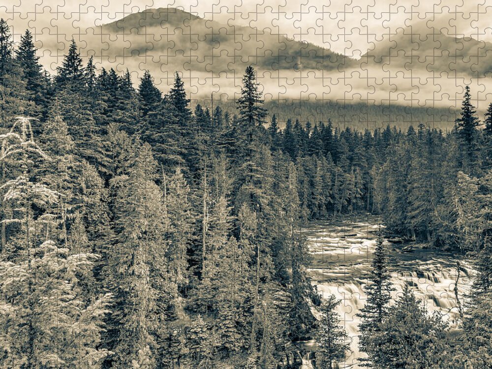 Glacier National Park Jigsaw Puzzle featuring the photograph McDonald Creek Horizontal by Adam Mateo Fierro