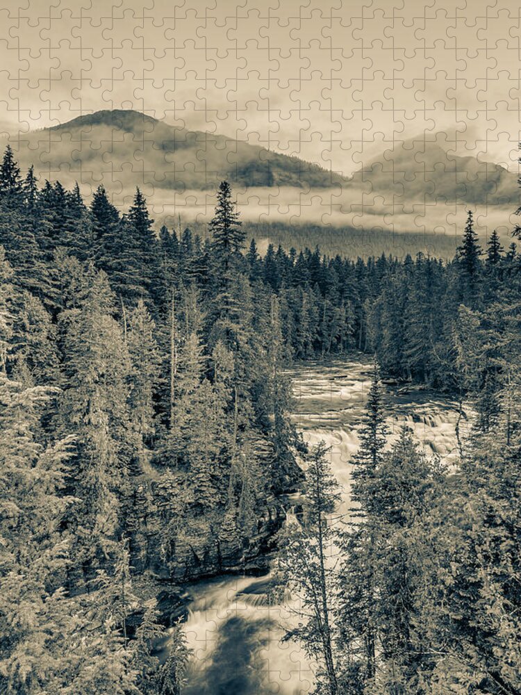 Glacier National Park Jigsaw Puzzle featuring the photograph McDonald Creek Vertical by Adam Mateo Fierro