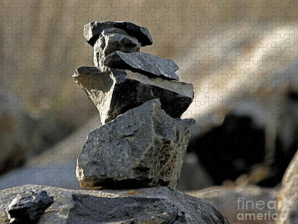 Rocks Jigsaw Puzzle featuring the photograph Art Rock by Eileen Gayle
