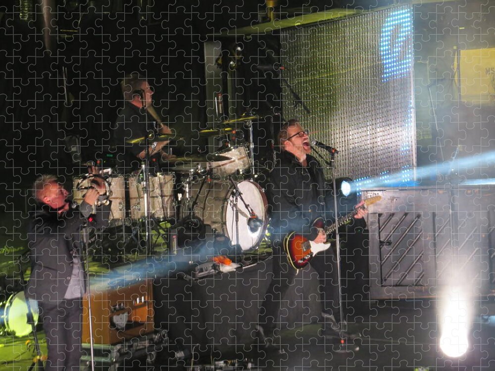 Winterjam 2013 Russ Lee Jigsaw Puzzle featuring the photograph Members Of Newsong by Aaron Martens