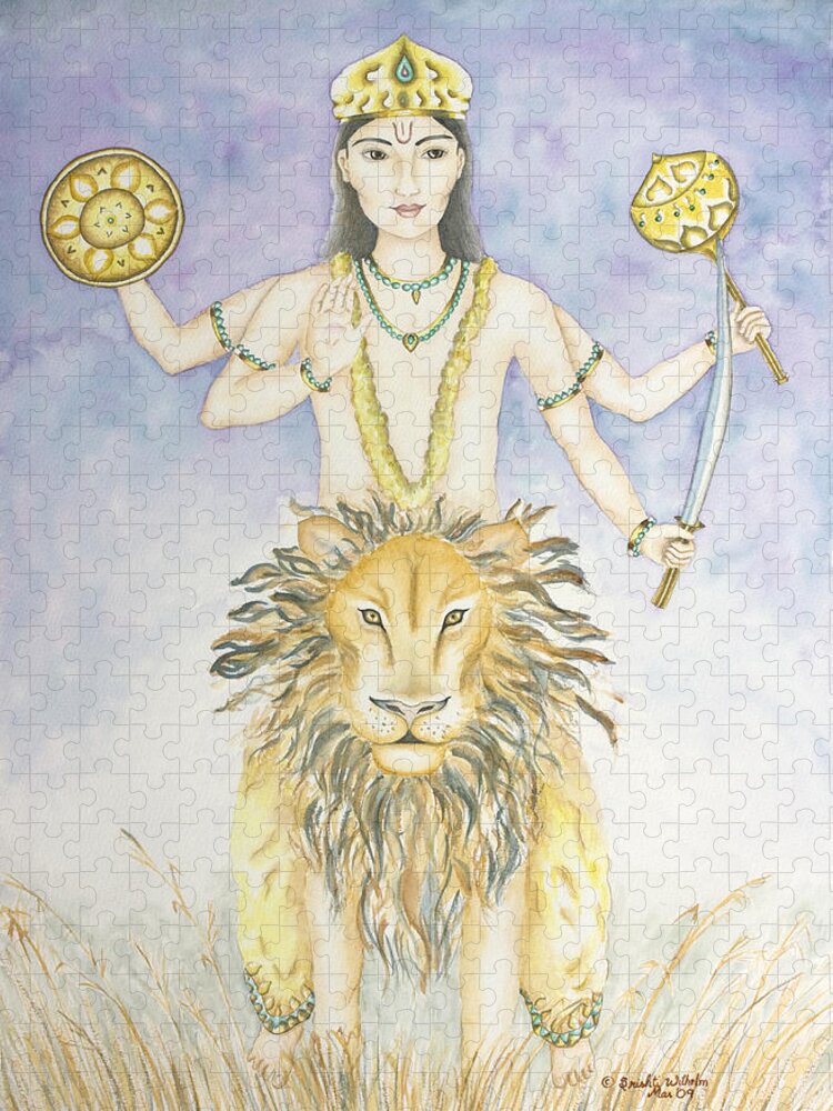 Vedic Astrology Jigsaw Puzzle featuring the painting Budha Mercury by Srishti Wilhelm