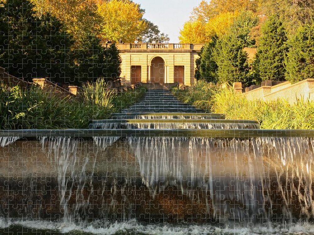 Meridian Jigsaw Puzzle featuring the photograph Meridian Hill Park Waterfall by Stuart Litoff