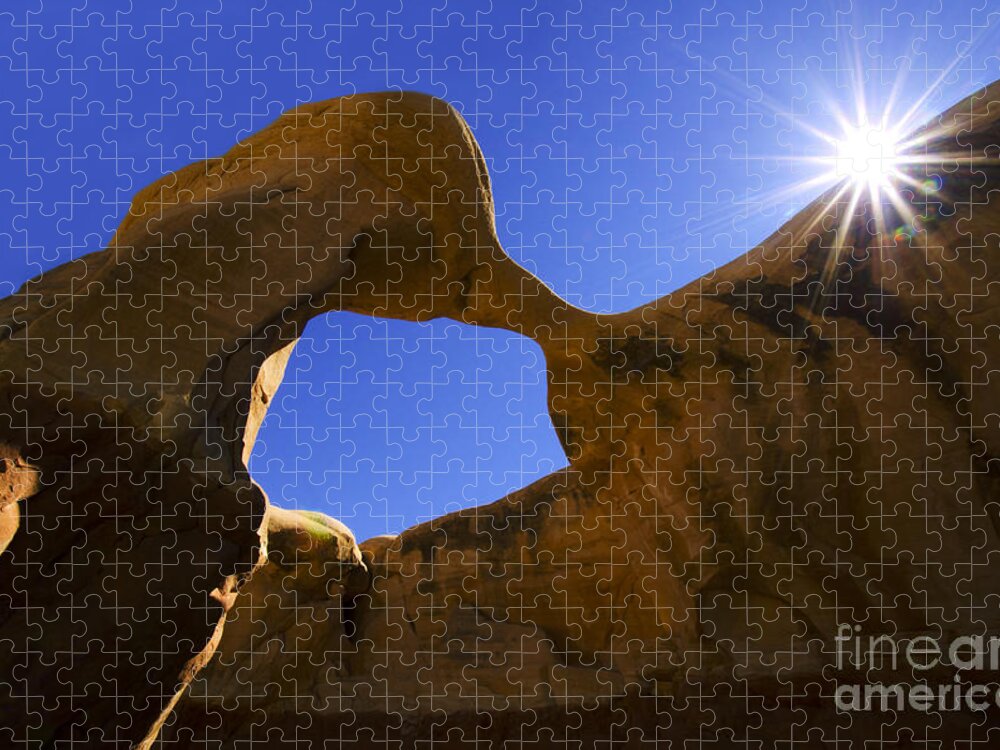Metate Jigsaw Puzzle featuring the photograph Metate Arch Utah by Bob Christopher
