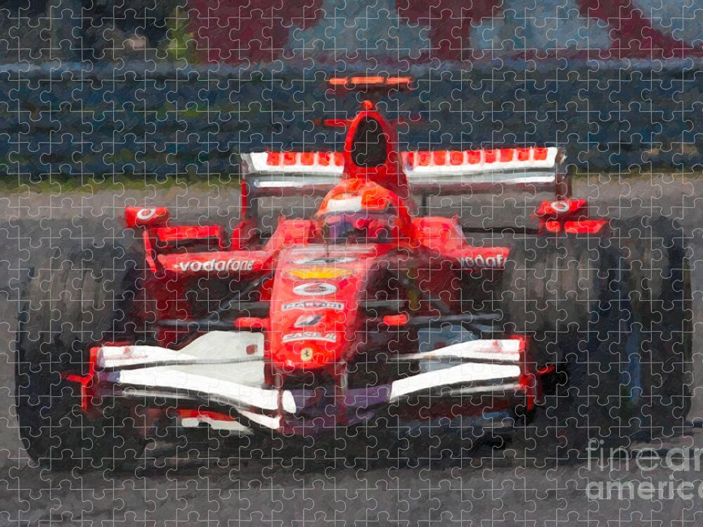 Clarence Holmes Jigsaw Puzzle featuring the photograph Michael Schumacher Canadian Grand Prix I by Clarence Holmes