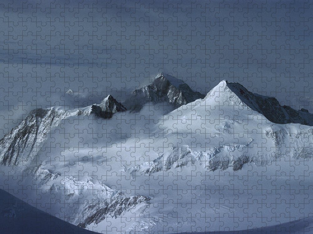 Feb0514 Jigsaw Puzzle featuring the photograph Midnigh Tview From Vinson Massif by Colin Monteath