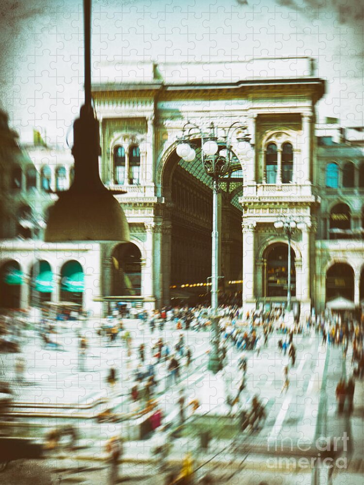 Animated Jigsaw Puzzle featuring the photograph Milan gallery by Silvia Ganora