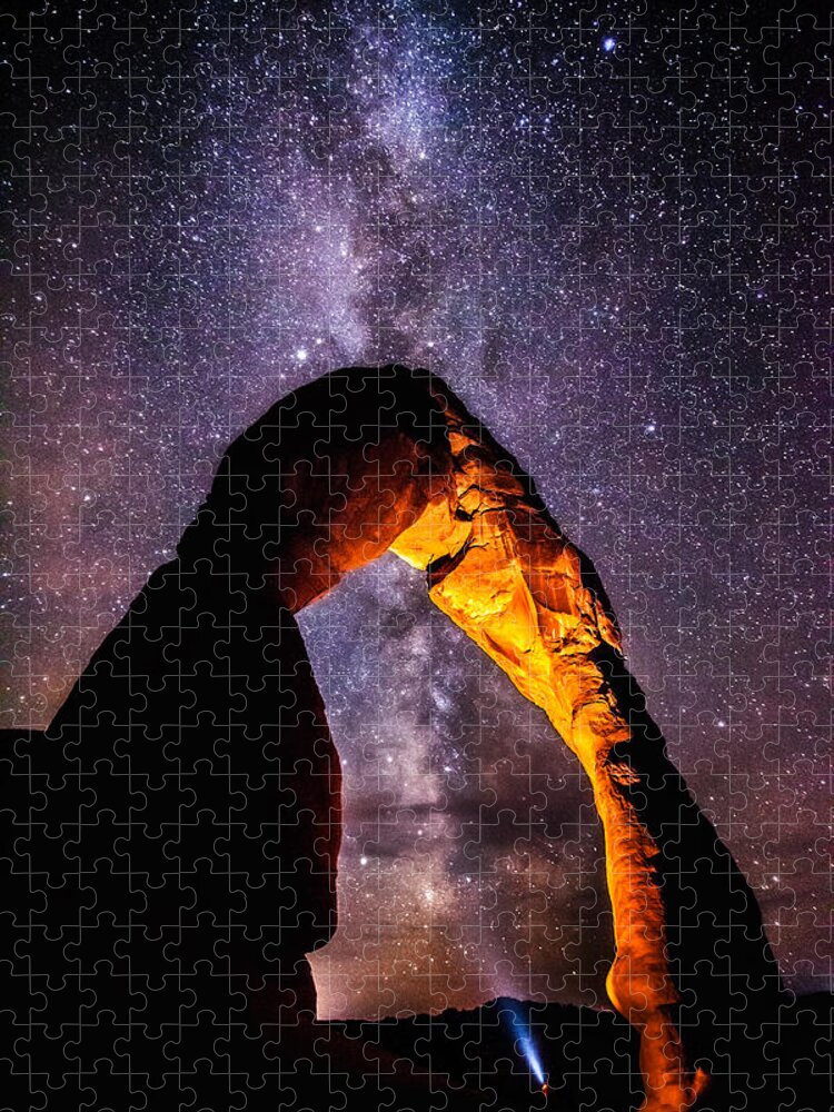 Arches National Park Jigsaw Puzzle featuring the photograph Milky Way Explorer by Darren White