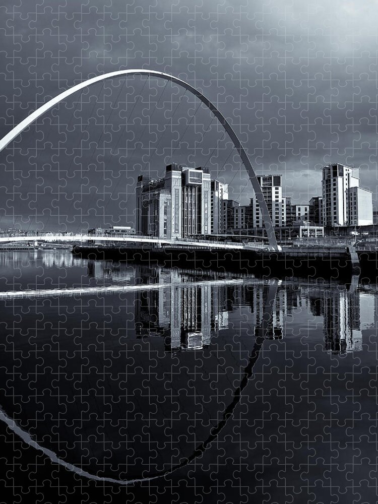 Newcastle Jigsaw Puzzle featuring the photograph Millenium Bridge by Stephen Taylor
