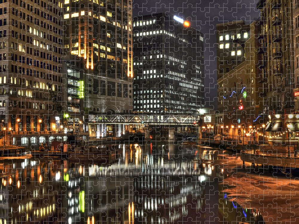Milwauee Jigsaw Puzzle featuring the photograph Milwaukee River by Deborah Klubertanz