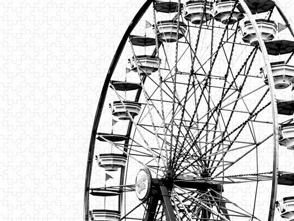 Wheel Jigsaw Puzzle featuring the photograph Minimalist Ferris Wheel - Square by Jon Woodhams