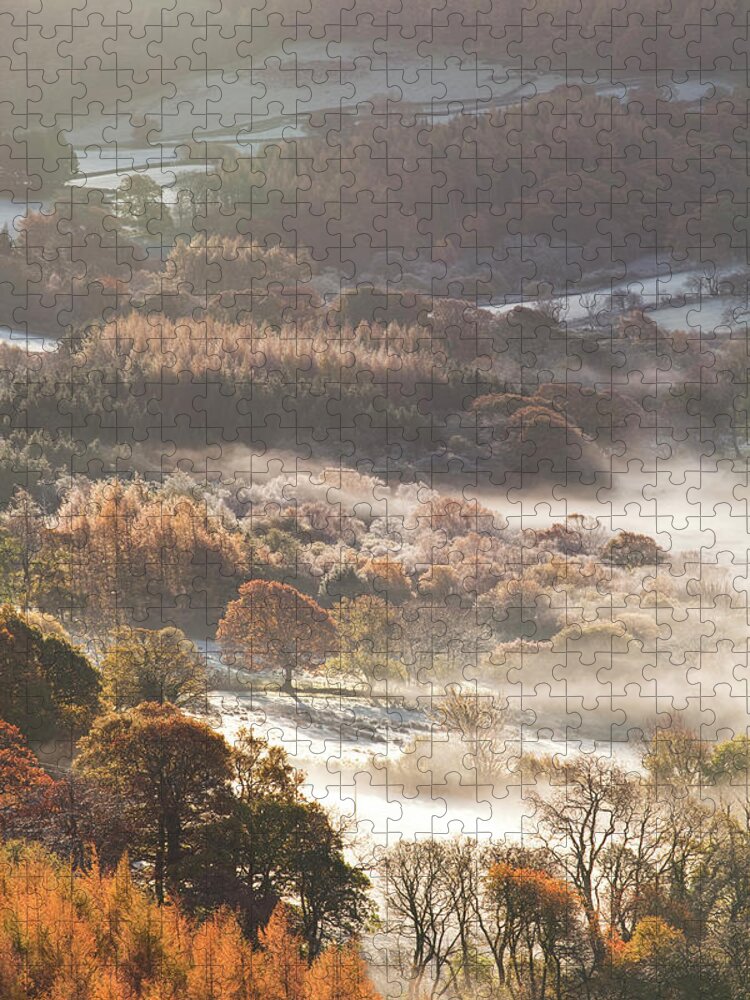 Scenics Jigsaw Puzzle featuring the photograph Mist Over The Loweswater Area Of The by Julian Elliott Photography