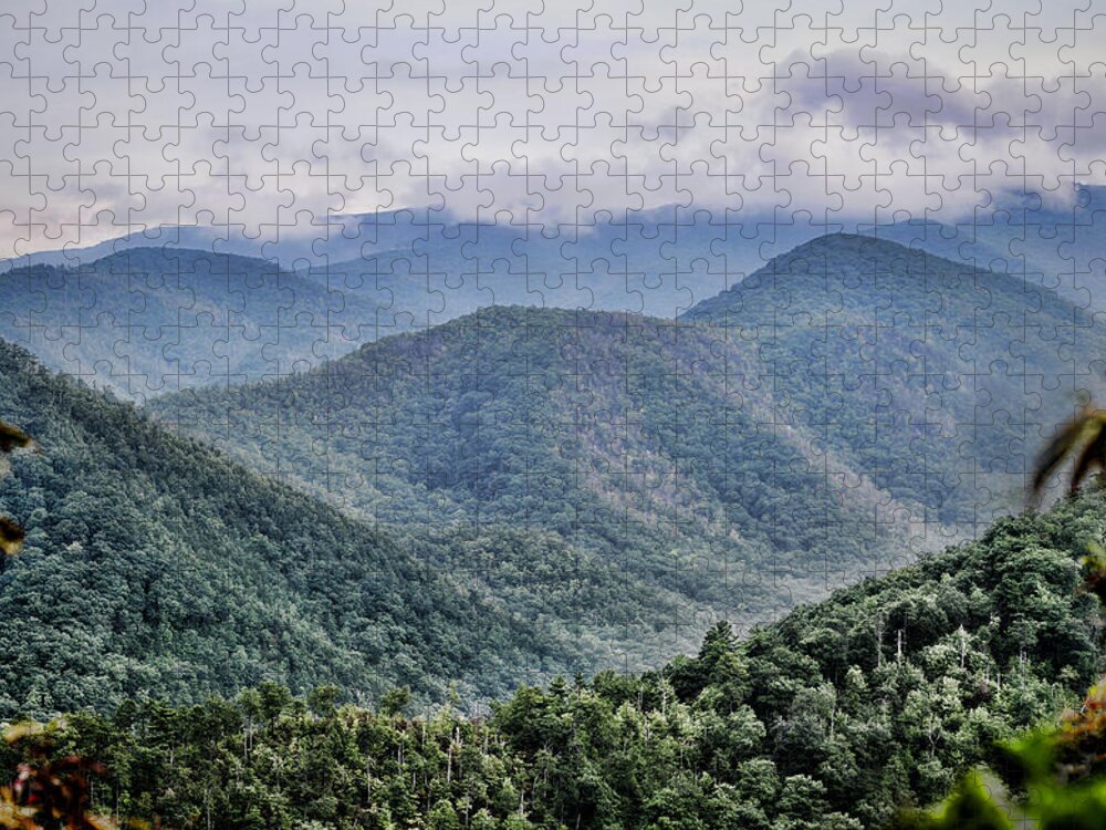 Smoky Mountains Jigsaw Puzzle featuring the photograph Misty Morning by Heather Applegate