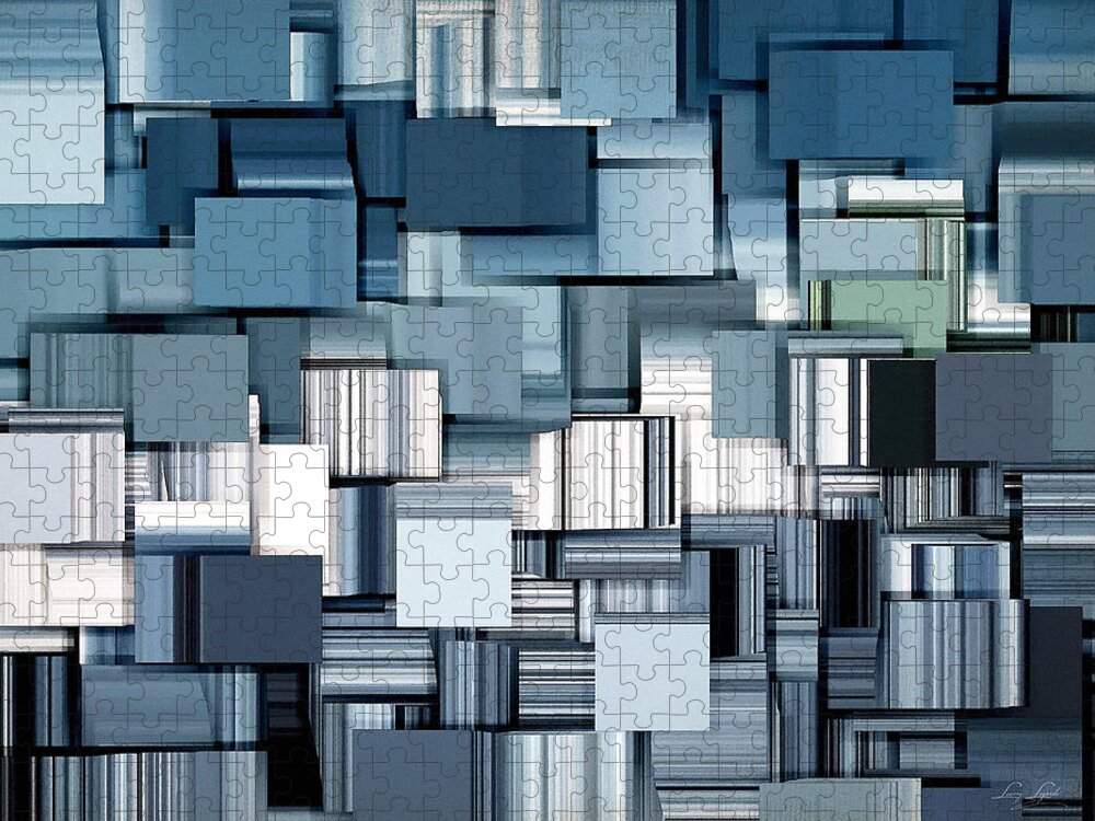 Abstract Jigsaw Puzzle featuring the digital art Modern Abstract II by Lourry Legarde