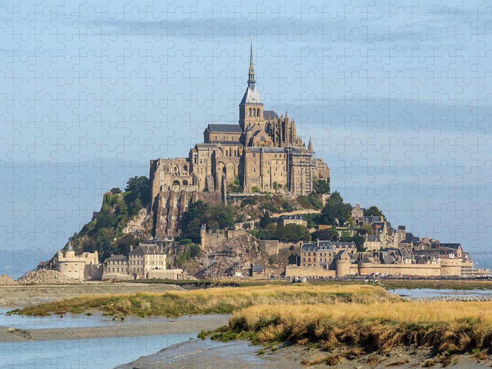 Tranquility Jigsaw Puzzle featuring the photograph Mont Saint-michel France by Frans Sellies
