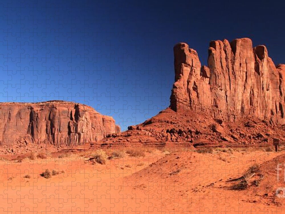Monument Valley Jigsaw Puzzle featuring the photograph Monument Spines by Adam Jewell