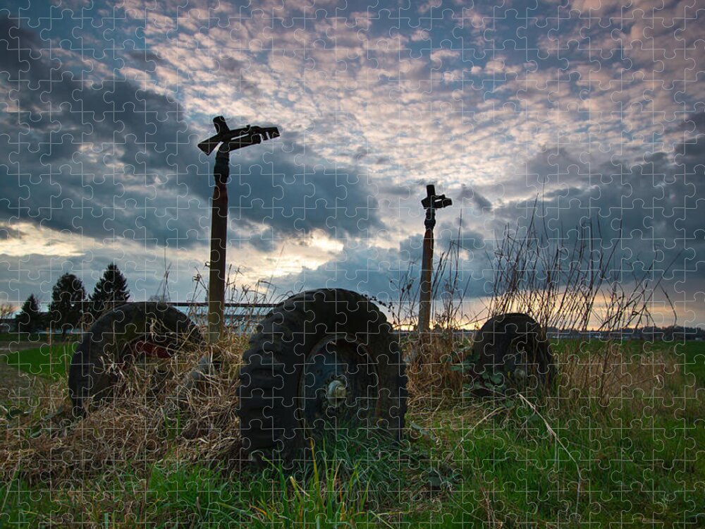 Remnants Jigsaw Puzzle featuring the photograph Moody remnants by Eti Reid