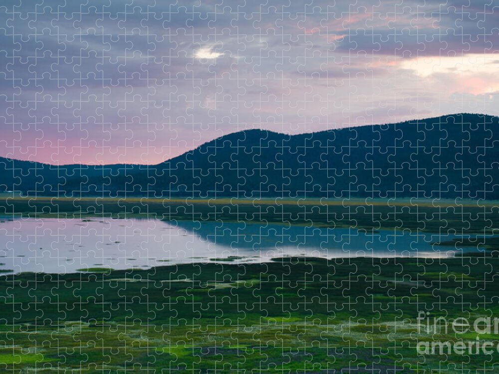 Landscape Jigsaw Puzzle featuring the photograph Mormon Lake Sunset by Tamara Becker