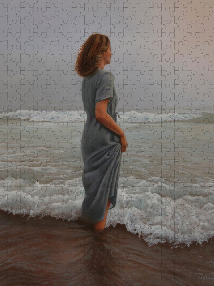 Realism Jigsaw Puzzle featuring the painting Morning Mist by Holly Kallie
