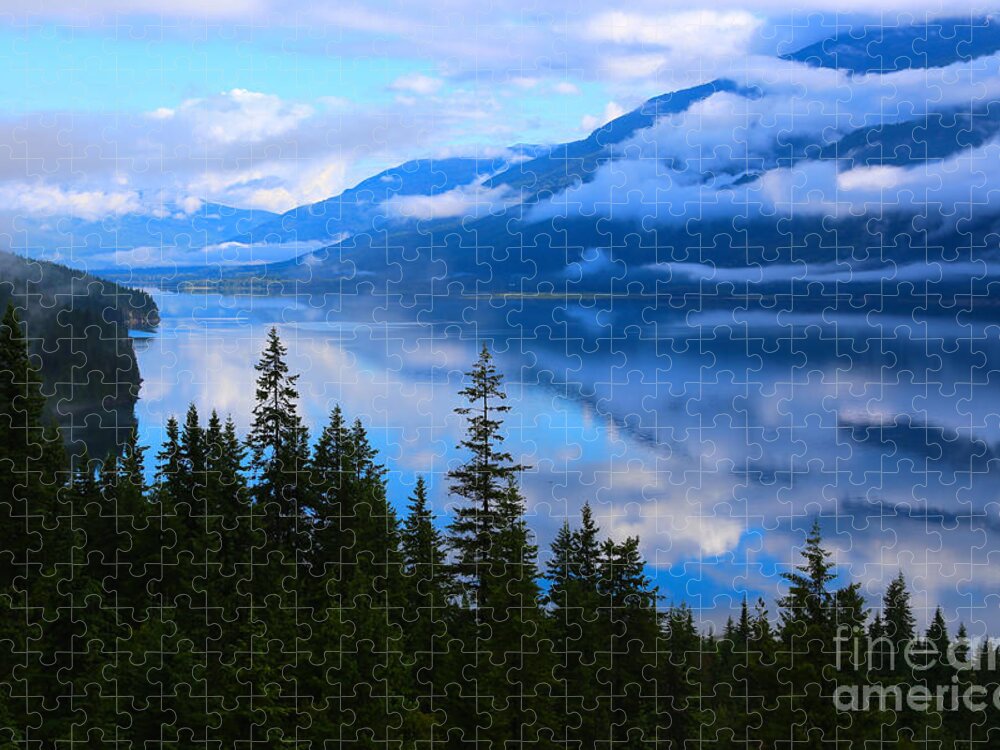Upper Arrow Lake Jigsaw Puzzle featuring the photograph Morning Mist Rising by Marty Fancy