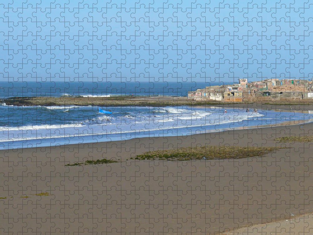 Agadir Jigsaw Puzzle featuring the photograph Moroccan Fishing Village by Tracy Winter