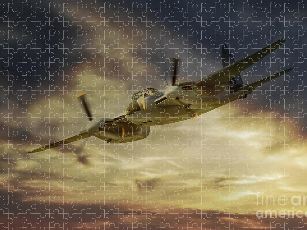 De Havilland Mosquito Jigsaw Puzzle featuring the digital art Mosquito by Airpower Art