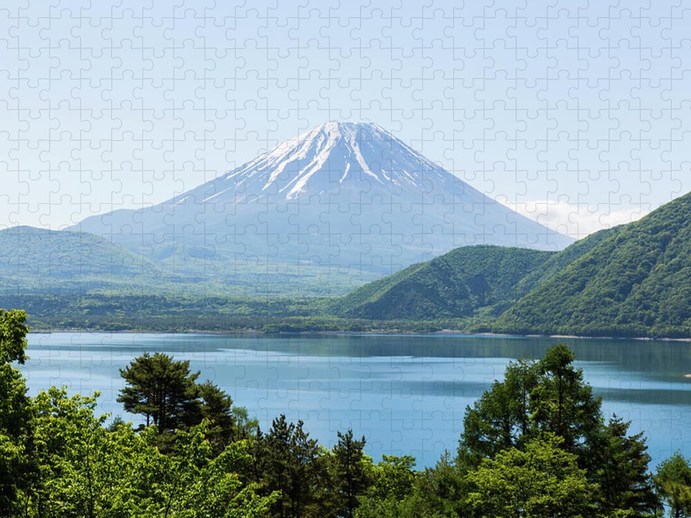 Tranquility Jigsaw Puzzle featuring the photograph Mount Fuji And Motosuko, Yamanashi by Ultra.f
