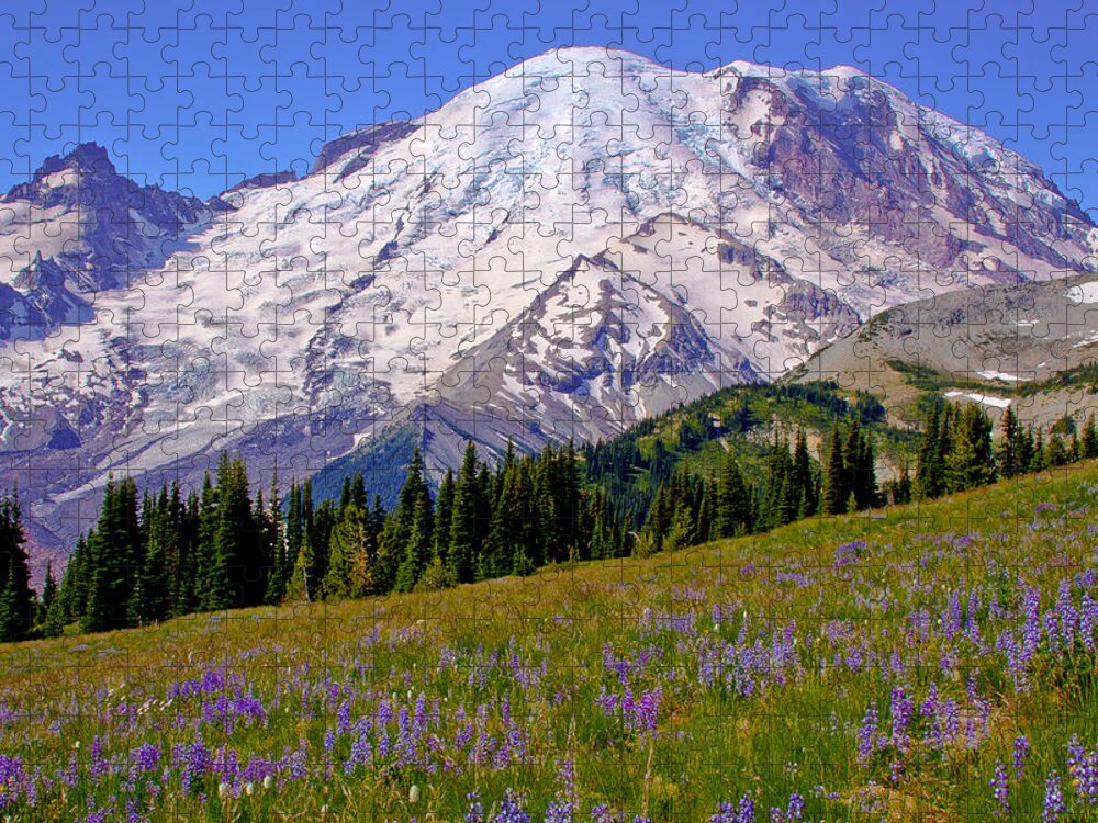 Mount Rainier Jigsaw Puzzle featuring the photograph Mount Rainier VI by David Patterson