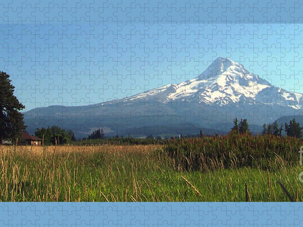 Mt Hood Jigsaw Puzzle featuring the photograph Mt Hood Panorama by Charles Robinson
