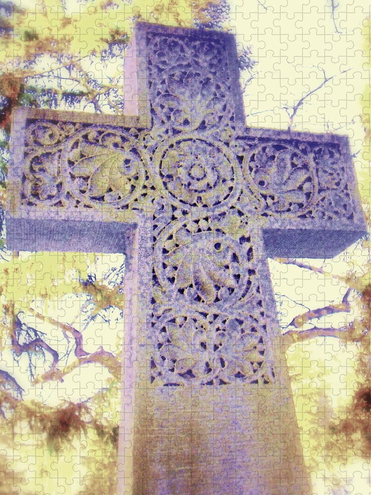 Celtic Jigsaw Puzzle featuring the photograph Mt. Hope Cemetery Rochester NY by Jodie Marie Anne Richardson Traugott     aka jm-ART