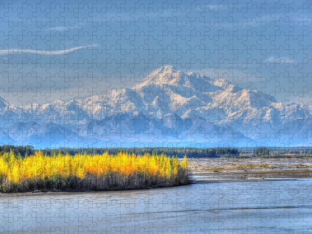 Alaska Jigsaw Puzzle featuring the photograph Mt McKinley - Alaska by Bruce Friedman