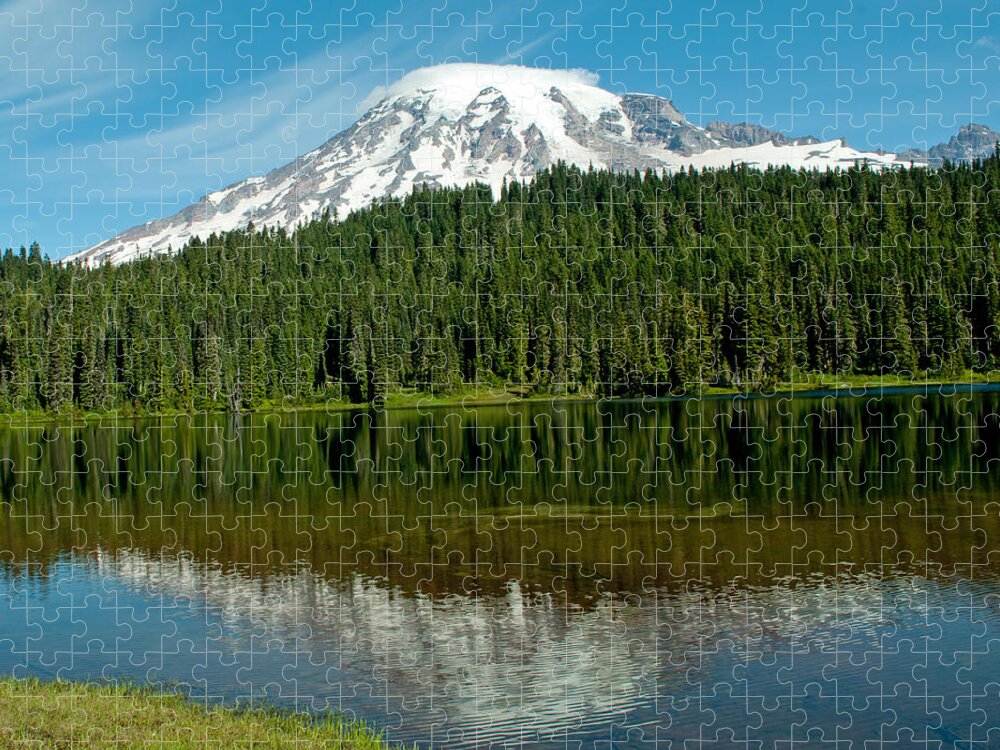 Mountain Jigsaw Puzzle featuring the photograph Mt. Rainier II by Tikvah's Hope
