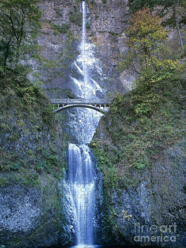 North America Jigsaw Puzzle featuring the photograph Multnomah Falls Columbia River Gorge by Dave Welling