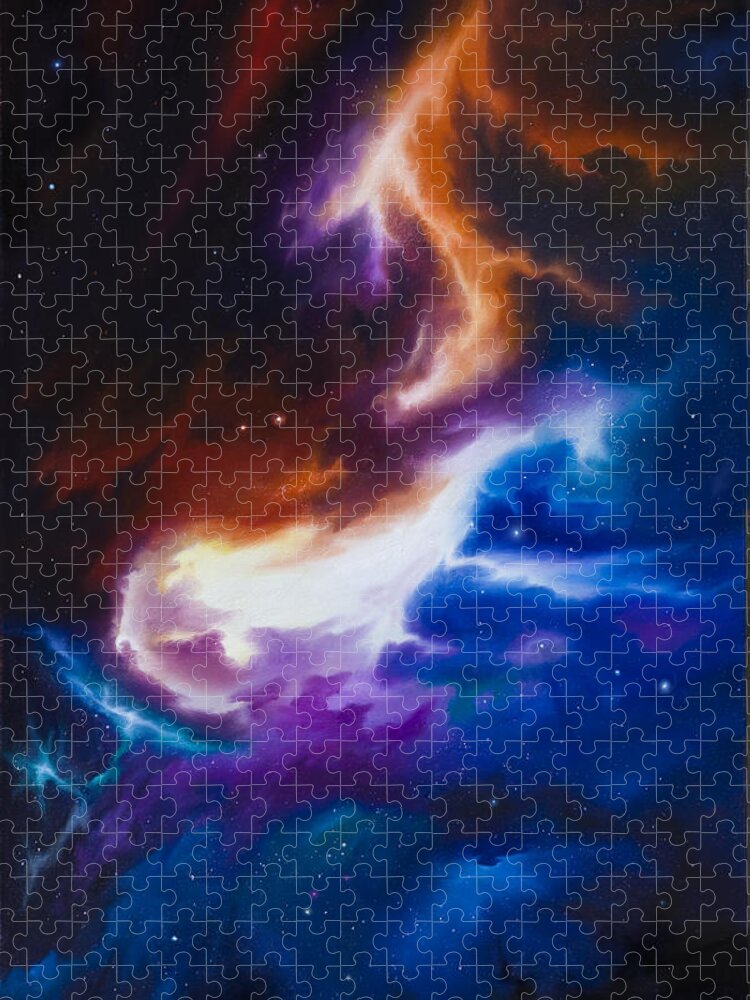  James C. Hill Jigsaw Puzzle featuring the painting Mutara Nebula by James Hill