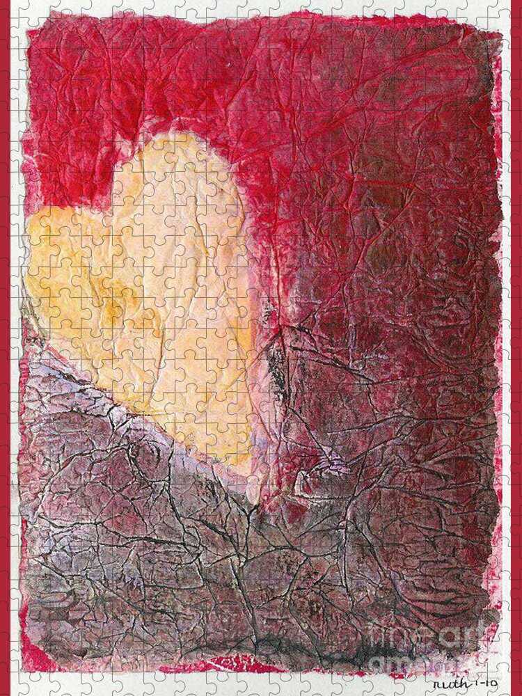 Heart Jigsaw Puzzle featuring the mixed media My Heart by Ruth Dailey