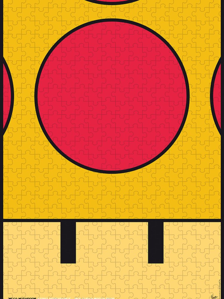 Mario Jigsaw Puzzle featuring the digital art My Mariobros Fig 05c Minimal Poster by Chungkong Art