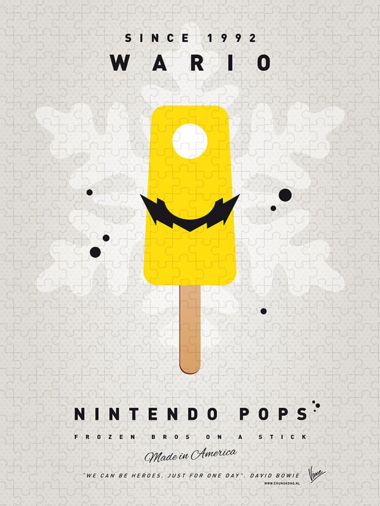 1 Up Jigsaw Puzzle featuring the digital art My NINTENDO ICE POP - Wario by Chungkong Art