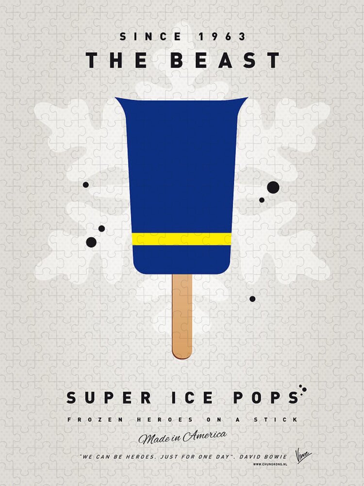 Superheroes Jigsaw Puzzle featuring the digital art My SUPERHERO ICE POP - The Beast by Chungkong Art
