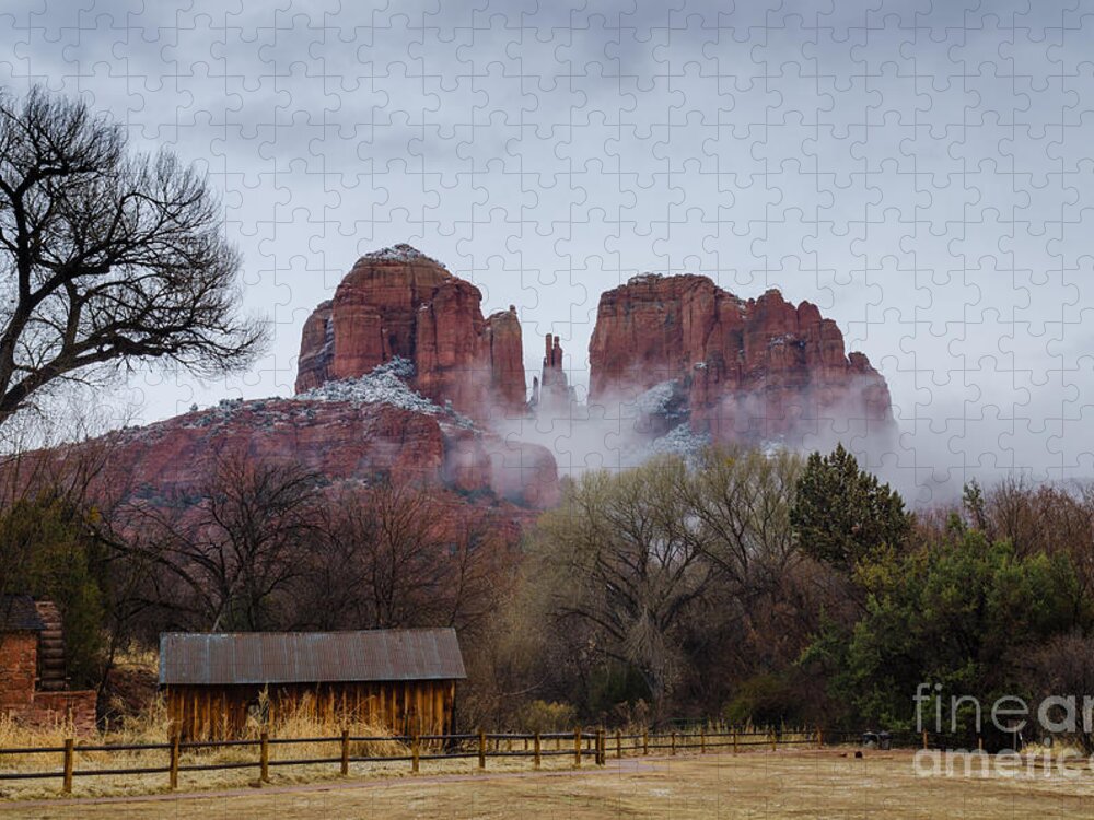 Cathedral Rock Jigsaw Puzzle featuring the photograph Mystical by Tamara Becker