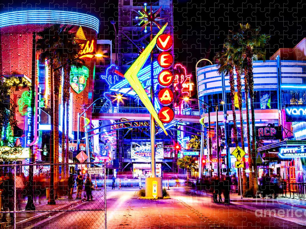 Las Vegas Jigsaw Puzzle featuring the photograph Neon Vegas by Az Jackson