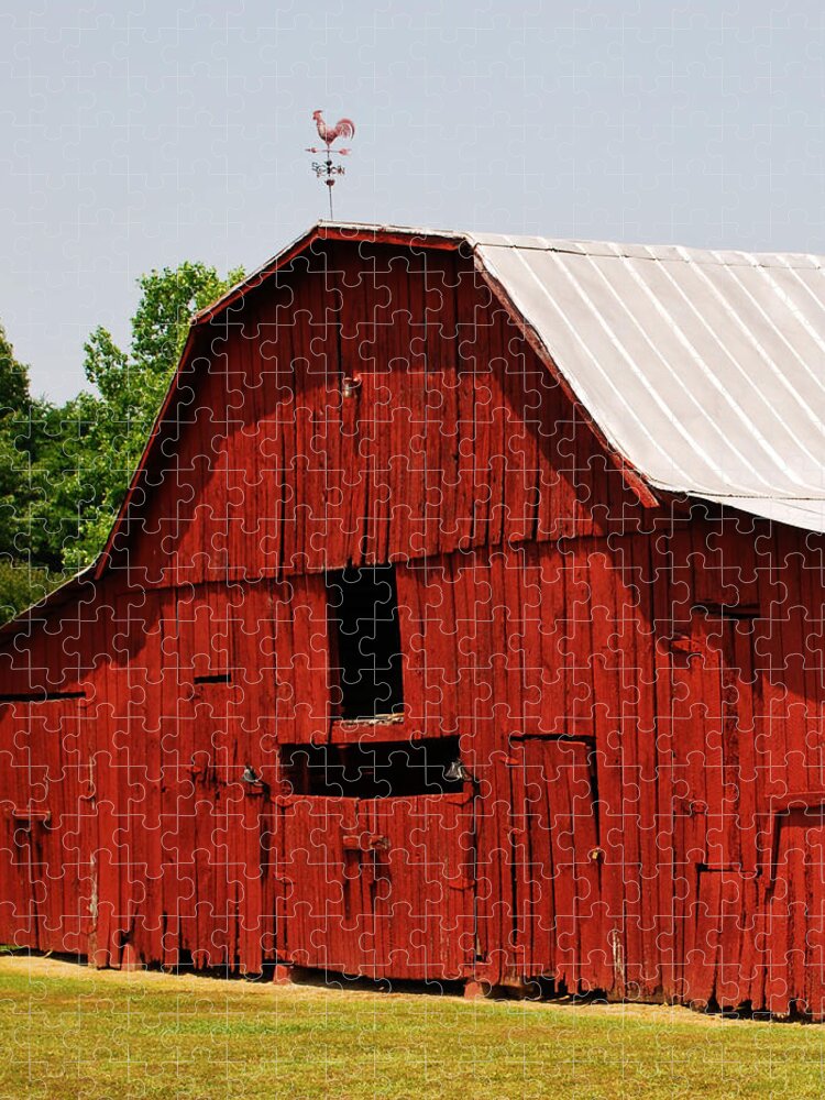 Barn Jigsaw Puzzle featuring the photograph New Paint by Linda Segerson