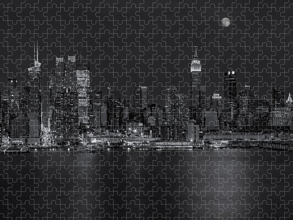 Esb Jigsaw Puzzle featuring the photograph New York City Night Lights by Susan Candelario